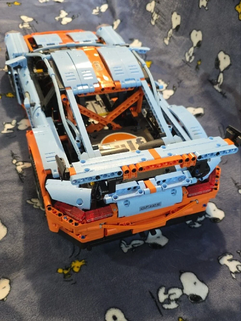 CaDa Gulf Racing-style Blue & Orange Race Car Building Set - Kids Toys